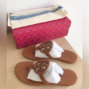 Tory Burch Miller Leather Sandals-New In Box With Dust Bag